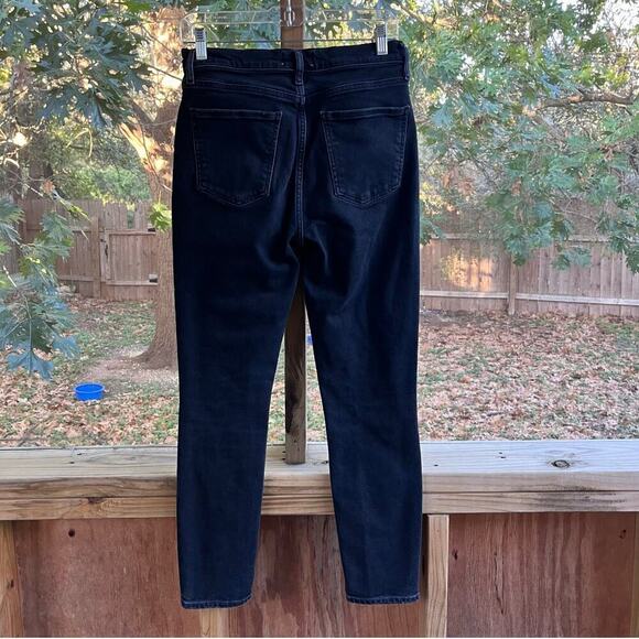 Agolde Women's Nico Jean High Rise Slim Fit Black Button Fly Size 27 - Picture 2 of 7